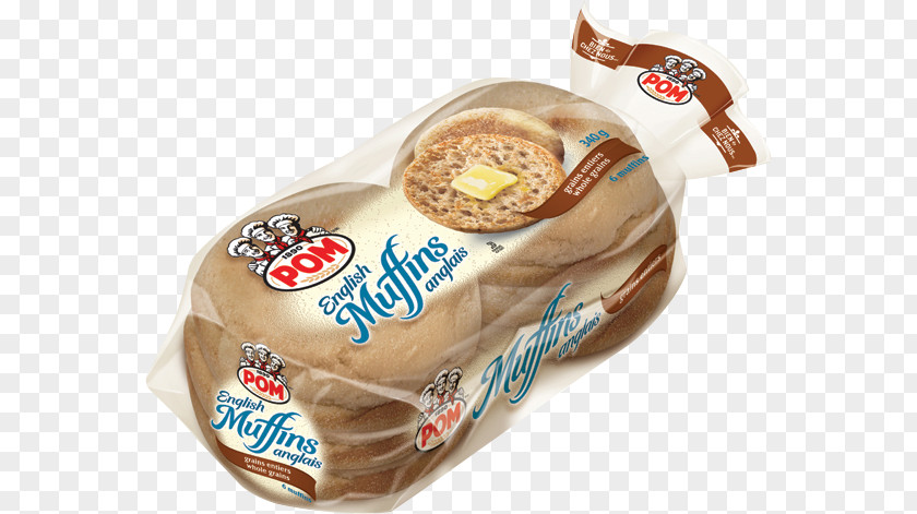 Pom Bread English Muffin Breakfast Bakery PNG