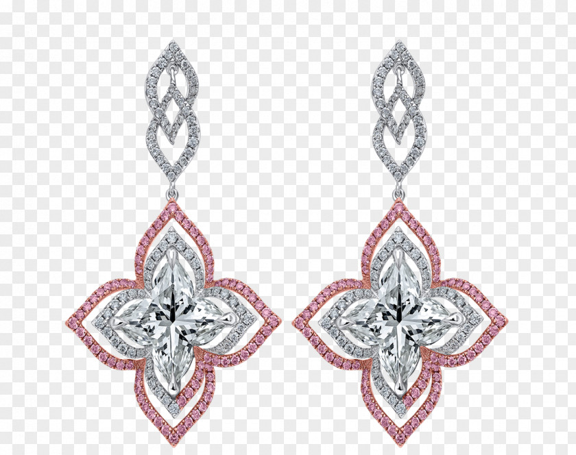 Silver Earring Diamond Jewellery PNG