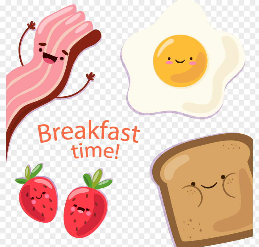 Vector Breakfast Bacon Full Bacon, Egg And Cheese Sandwich Pancake PNG
