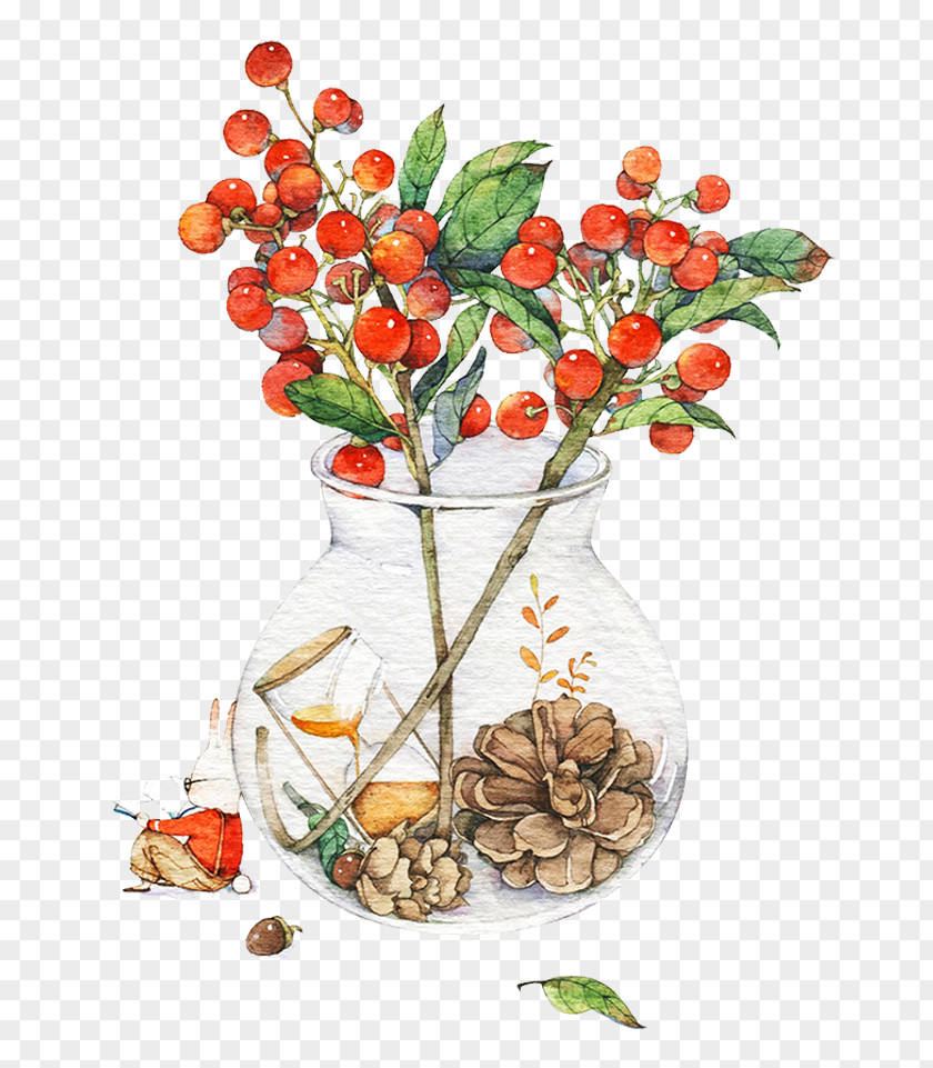Flowers In A Glass U4f59u751fu8bf7u591au6307u6559 Drawing Watercolor Painting Illustration PNG