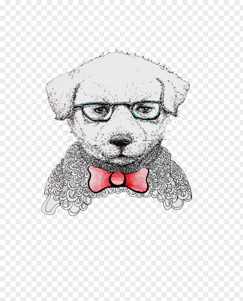 Hand-painted Puppy Dog Drawing Painting PNG