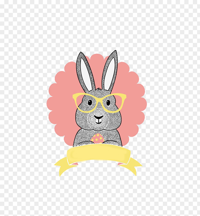 Rabbit Avatar Easter Bunny Hipster Illustration PNG