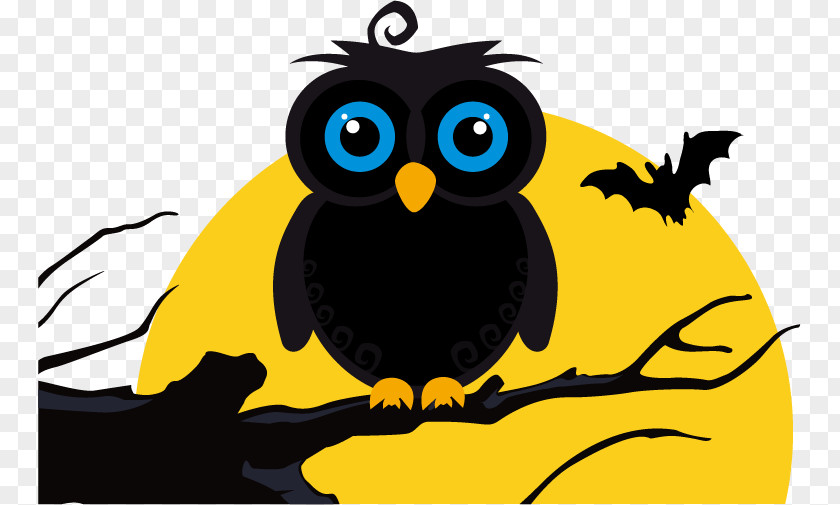 Vector Cartoon Owl Illustration PNG