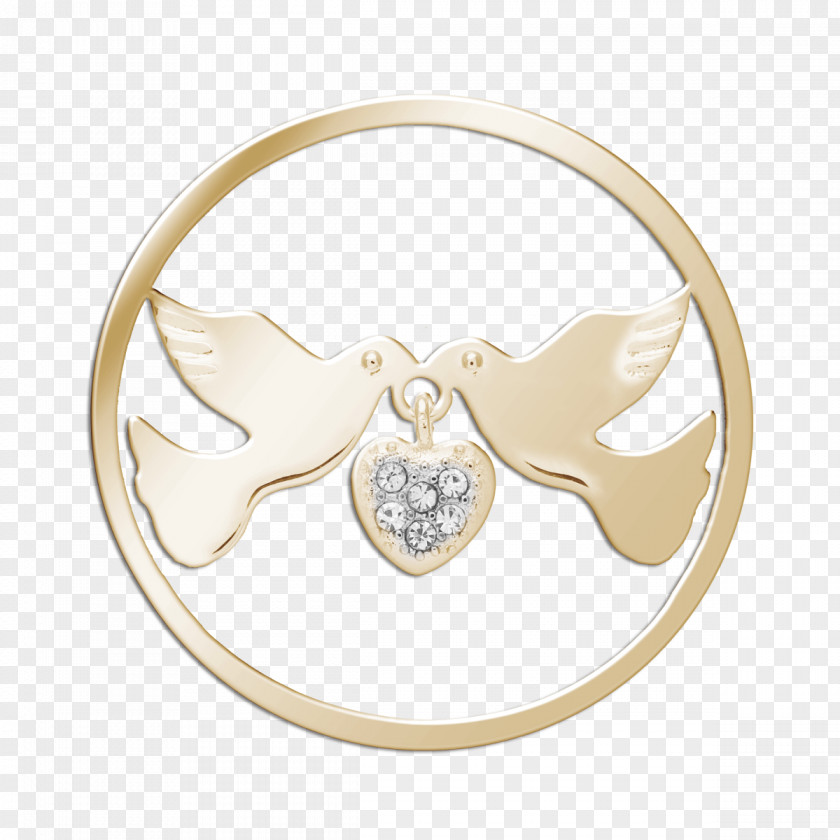 Birds-wedding Silver Coin Lovebird Body Jewellery PNG