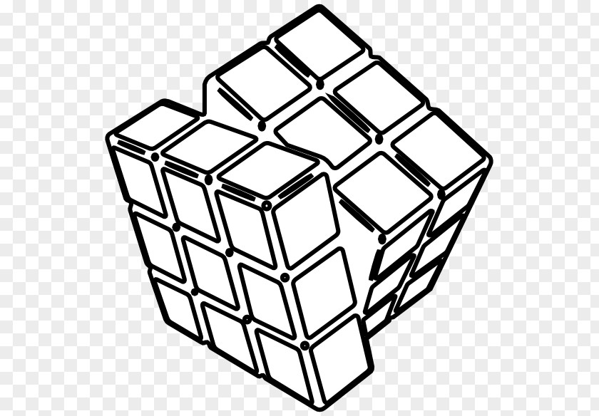 Cube Rubik's Coloring Book Clip Art Colouring Pages PNG