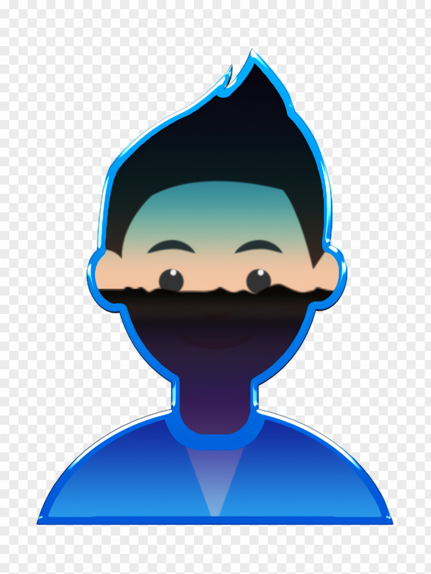 Art Electric Blue Man Icon PNG