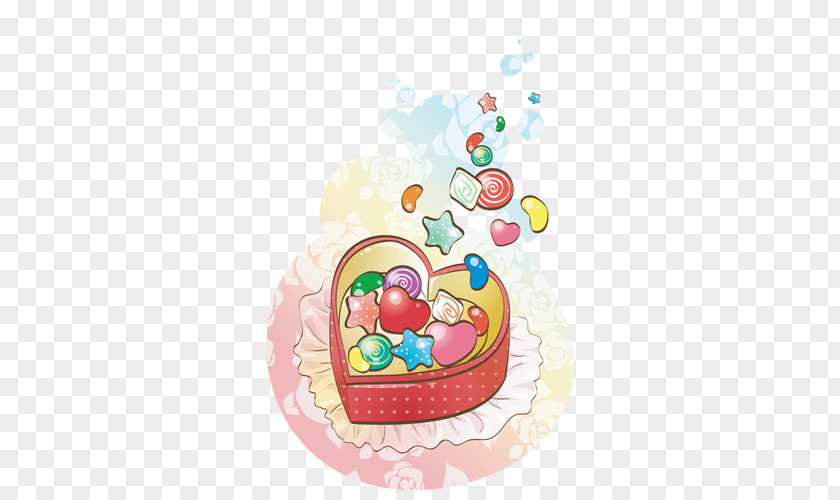 Candy In The Box Lollipop Apple Cartoon PNG