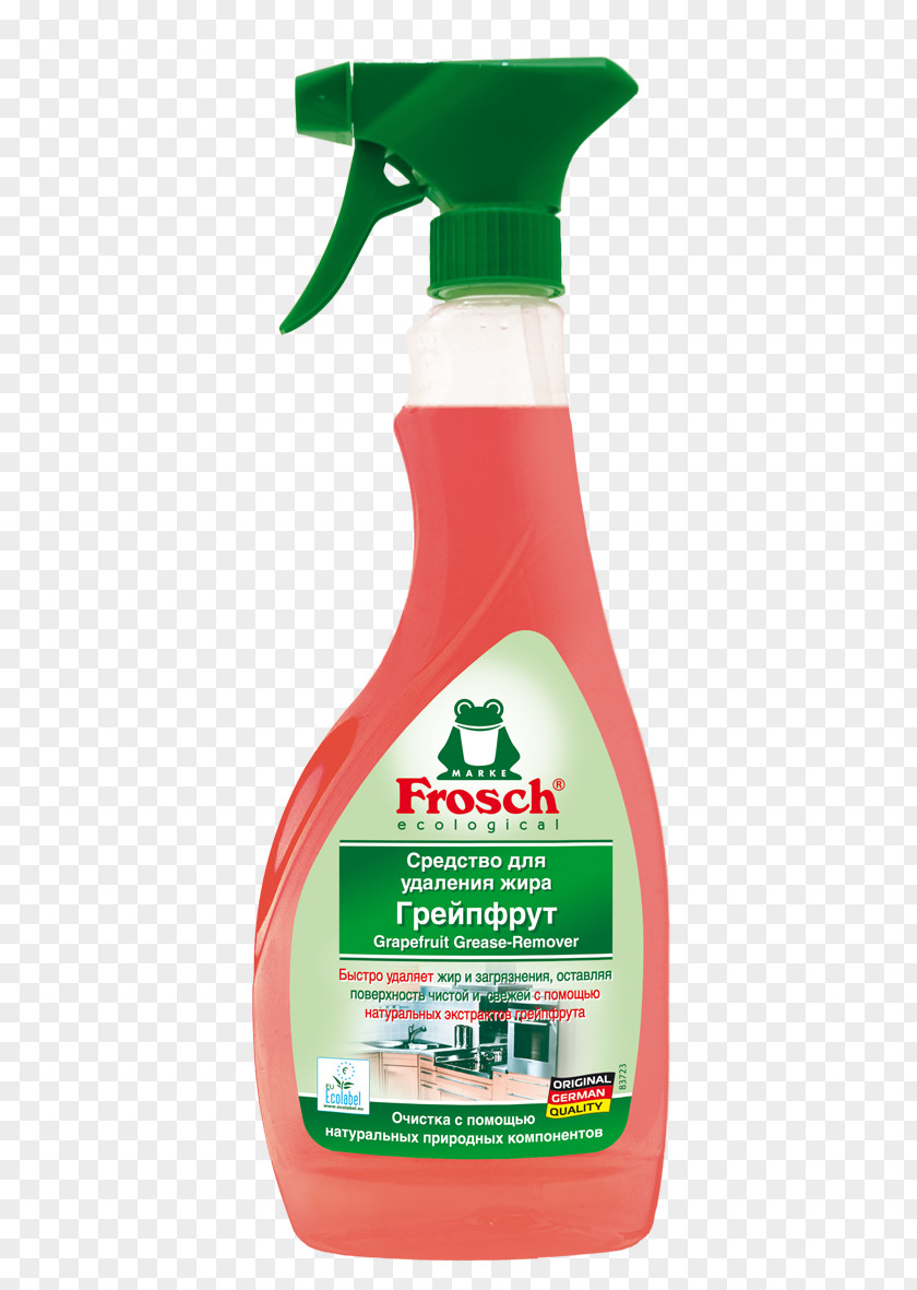 Frosch Grapefruit Kitchen Cleaner Spray Bottle, 500ml (Pack Of 2) Dishwashing Liquid Detergent Cleaning PNG