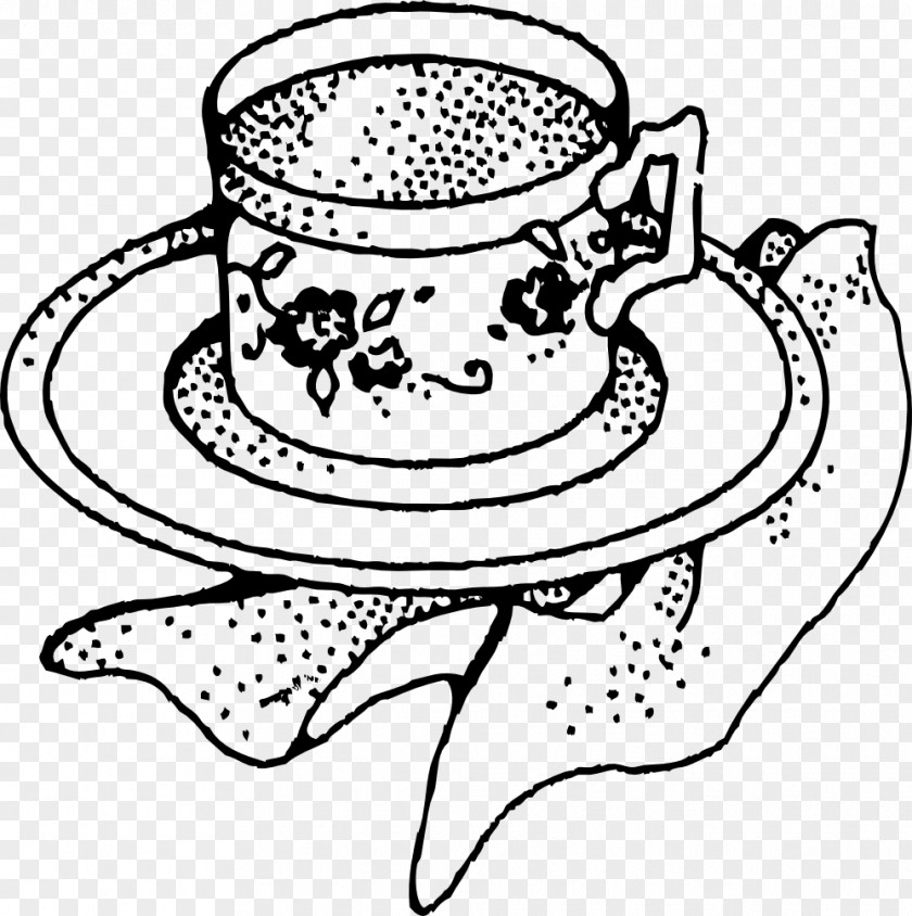 White Tea Party Teacup Clip Art PNG