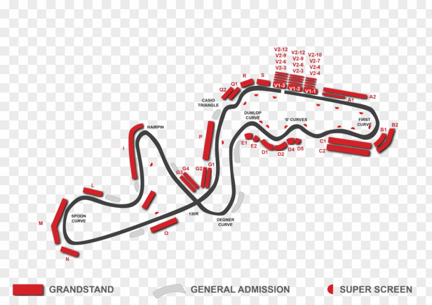 Formula 1 Suzuka Circuit Japanese Grand Prix Grandstand Seating Assignment PNG