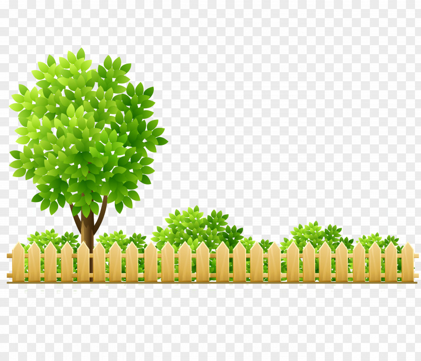 Fence Tree Background PNG tree background clipart PNG