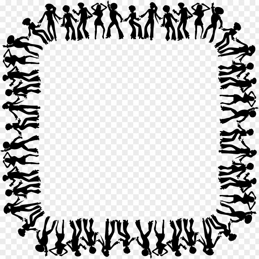 Square Photo Frame Dance Drawing Clip Art PNG