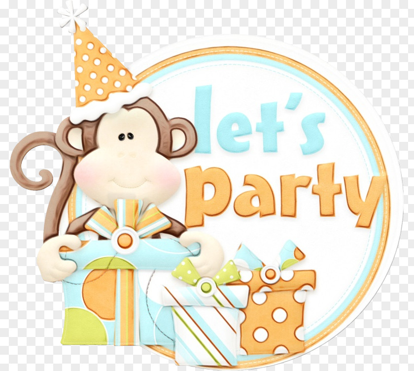 Sticker Cartoon Birthday Party Background PNG
