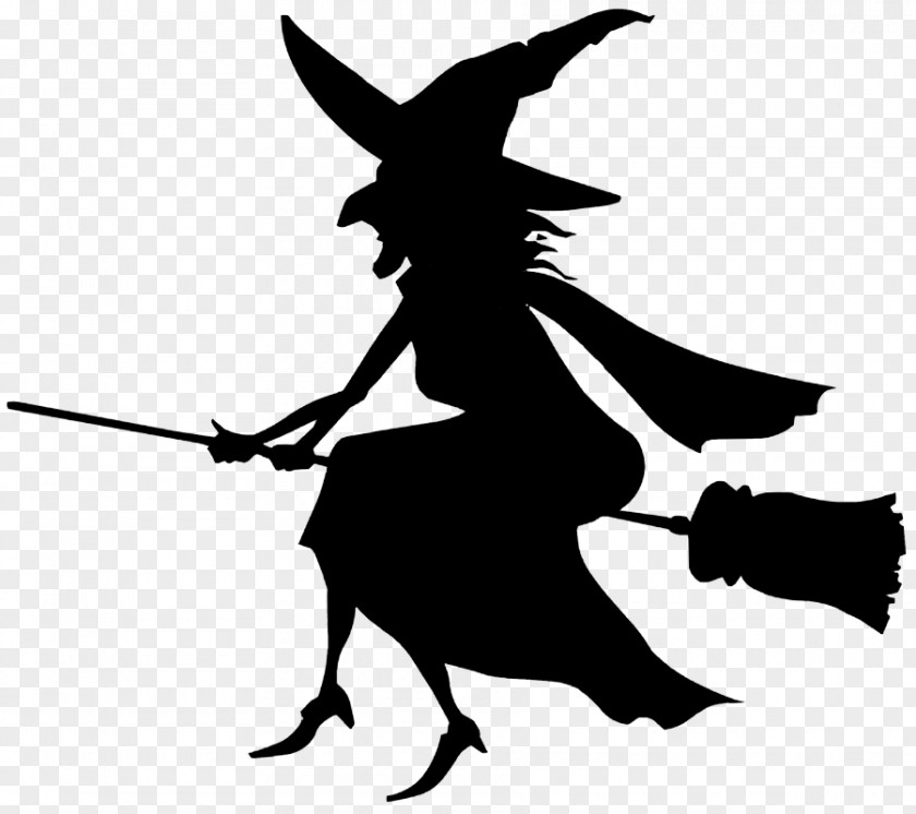 Witch Vector Witchcraft Black And White Silhouette Clip Art PNG
