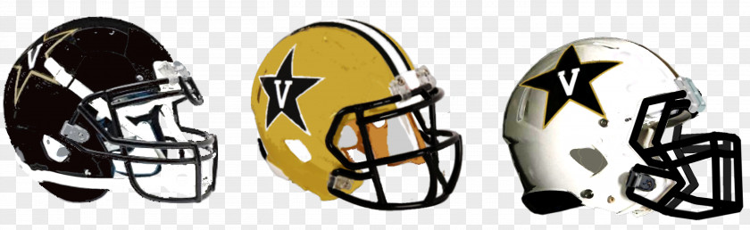 BLACK AND GOLD Vanderbilt Stadium Commodores Football Helmet American Protective Gear PNG