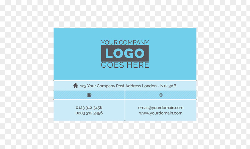 Single Sided Business Card Logo Brand Font PNG