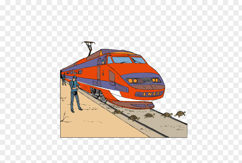 Train Track Turtle Rail Transport Drawing High-speed Clip Art PNG