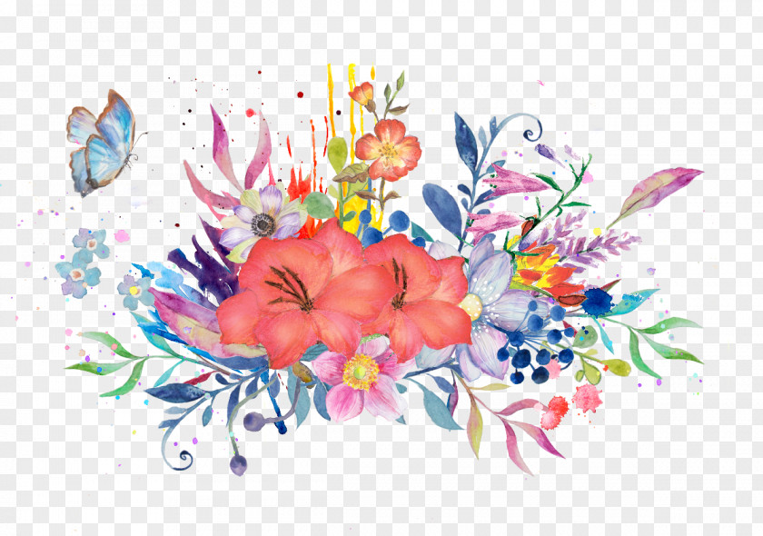 Flower Watercolour Flowers Painting PNG