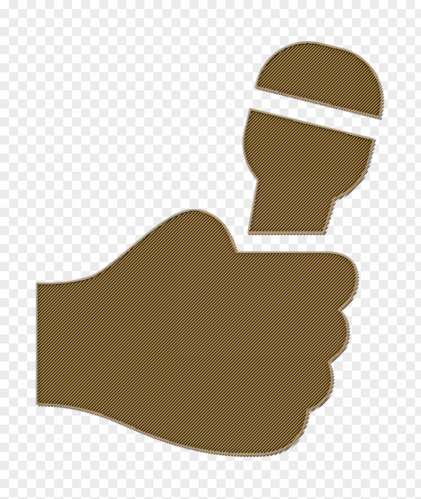Hand Holding Up A Microphone Icon Sing Hands PNG