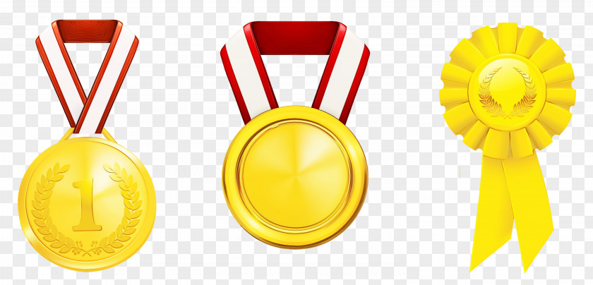 Yellow Silver Medal Cartoon Gold PNG