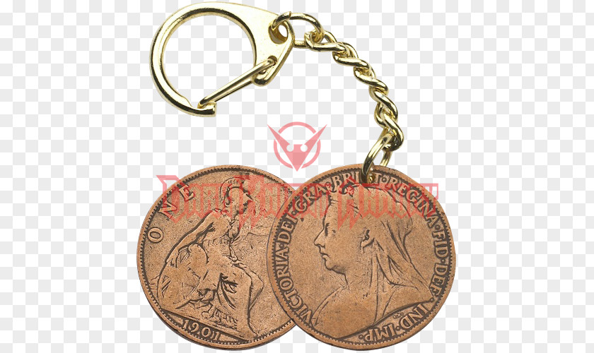 United Kingdom Key Chains Coin Victorian Era Penny PNG