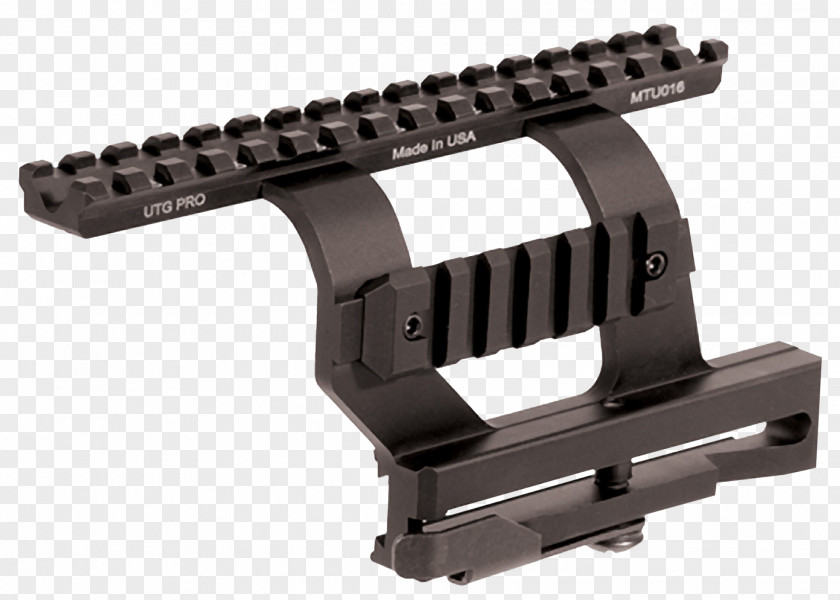 Weaver Picatinny Rail AK-47 Mount Leapers Firearm PNG