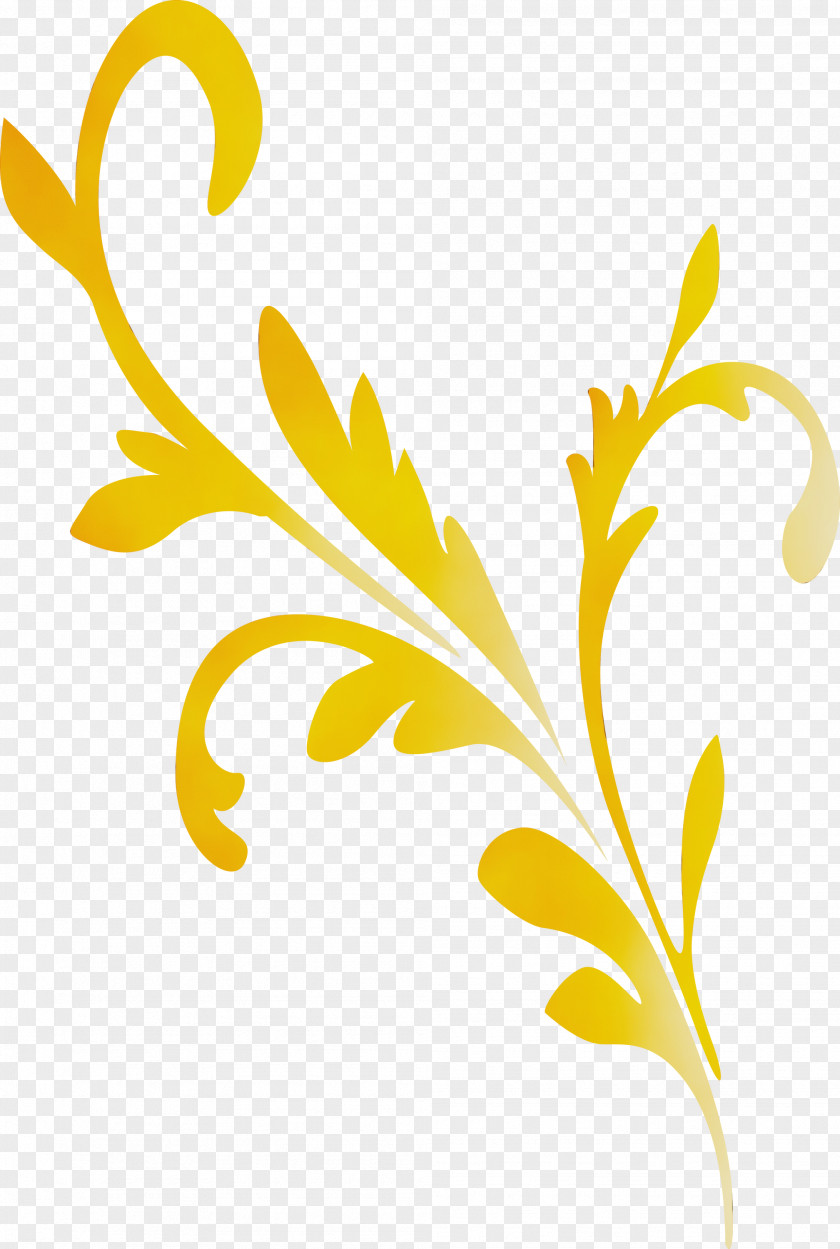 Yellow Leaf Pedicel Plant Flower PNG