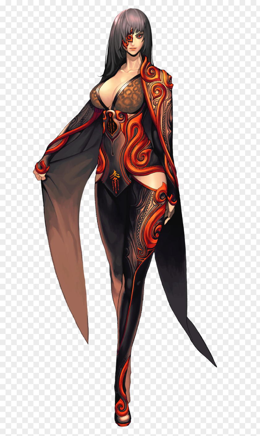 Blade & Soul Concept Art Model Sheet PNG