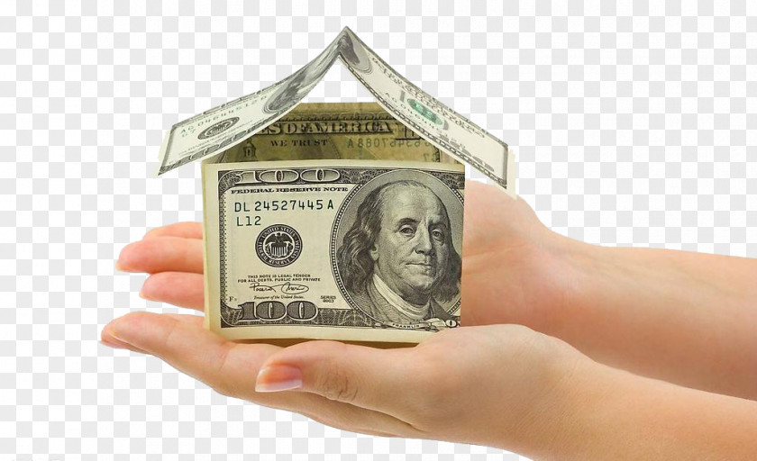 Dollar House On The Palm Of Your Hand Money Saving HVAC Air Conditioning PNG