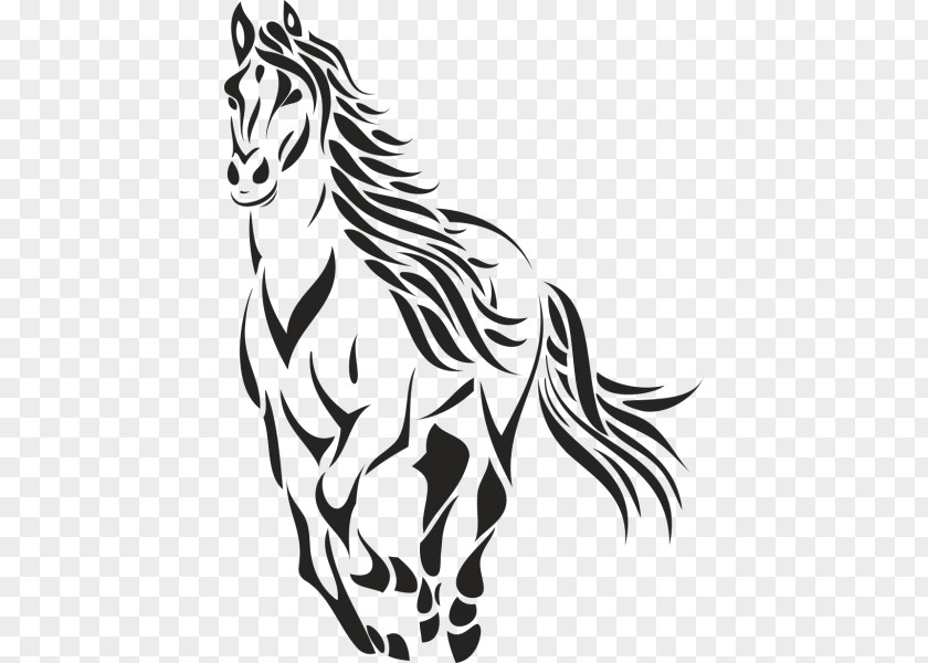 Mustang Tattoo Horse Head Mask PNG