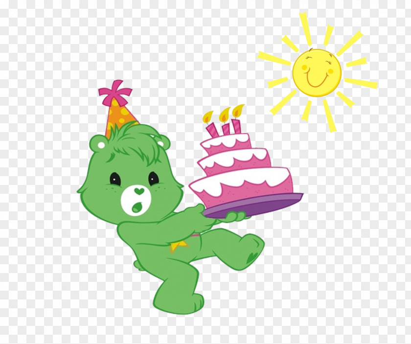 Sun Bear Birthday Cake PNG