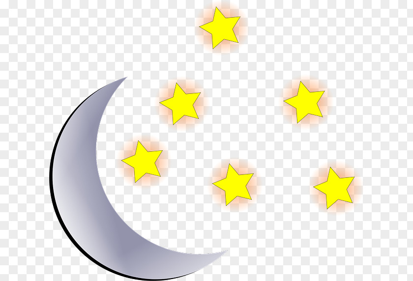 The Moon And Stars Star Night Sky Clip Art PNG
