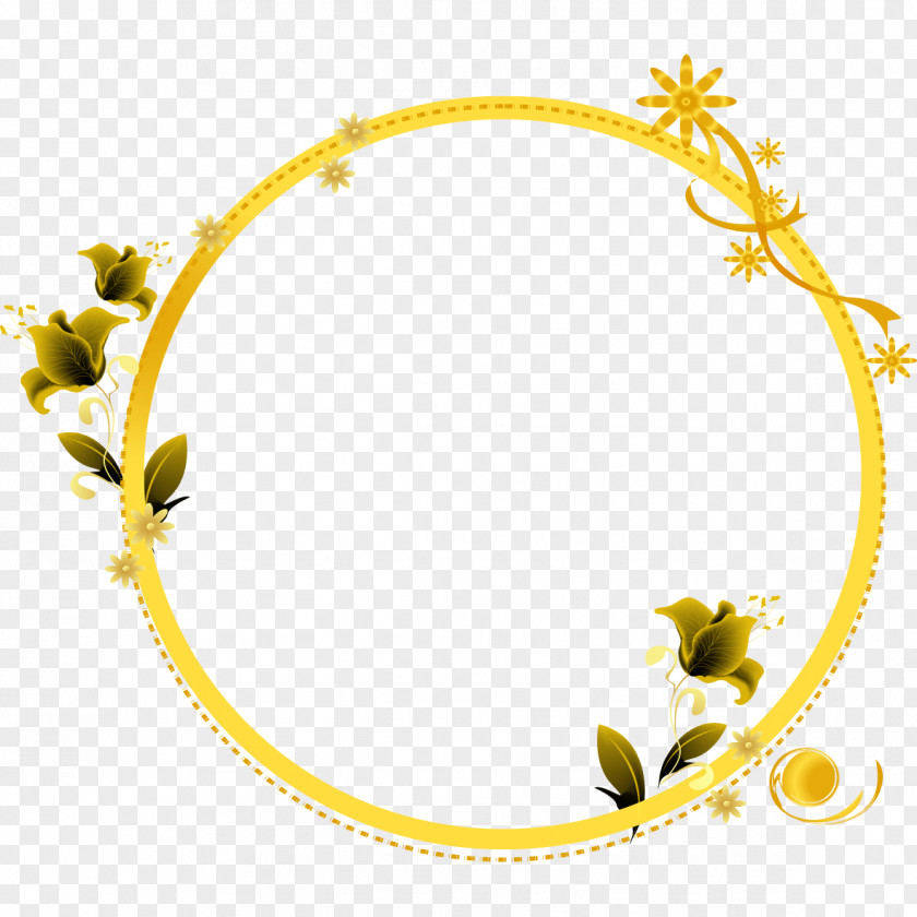 Yellow Decorative Circle PNG