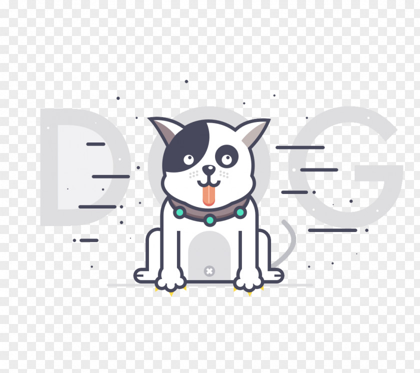 Flat Puppy H5 Interface To Pull Material Free Bull Terrier Cat Illustration PNG