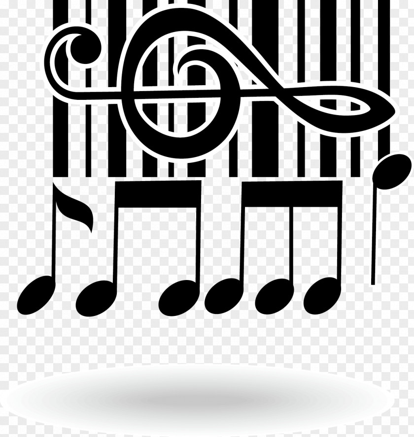 Musical Elements Note Staff Ornament PNG