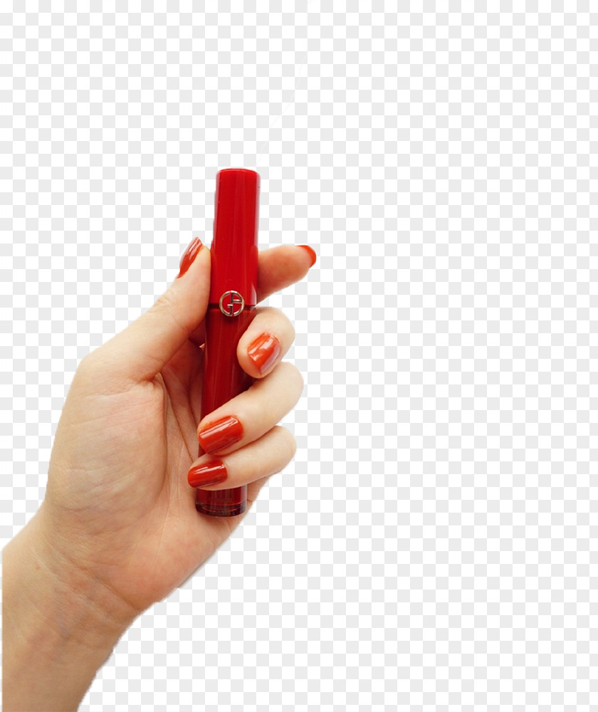 Holding Lipstick Nail Hand Model PNG