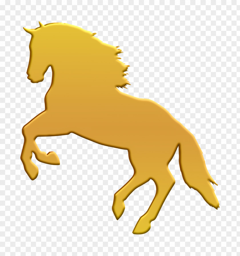 Jumping Horse Silhouette Facing Left Side View Icon Animals PNG
