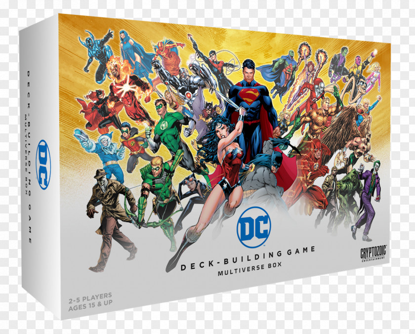 Subject Box Cryptozoic Entertainment DC Comics Deck-Building Game Superman Flash Aquaman PNG