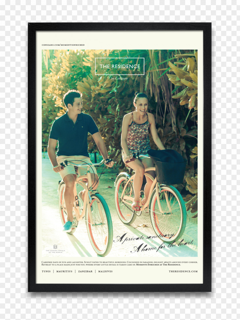 Cycling Hybrid Bicycle Advertising Picture Frames Teal PNG