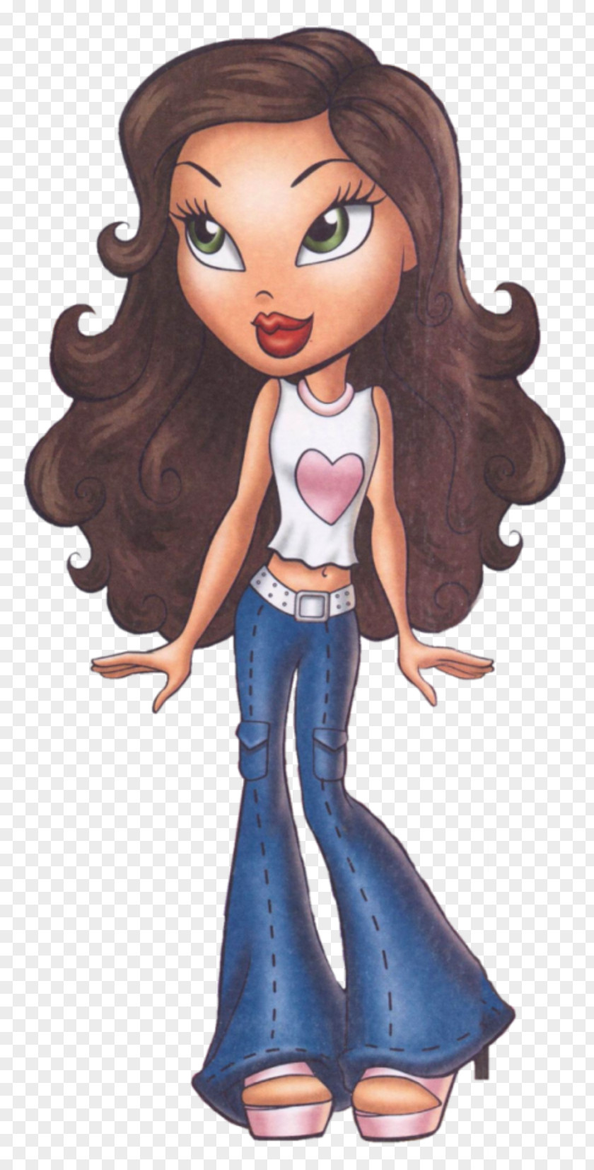 Fairy Brown Hair Cartoon Doll PNG