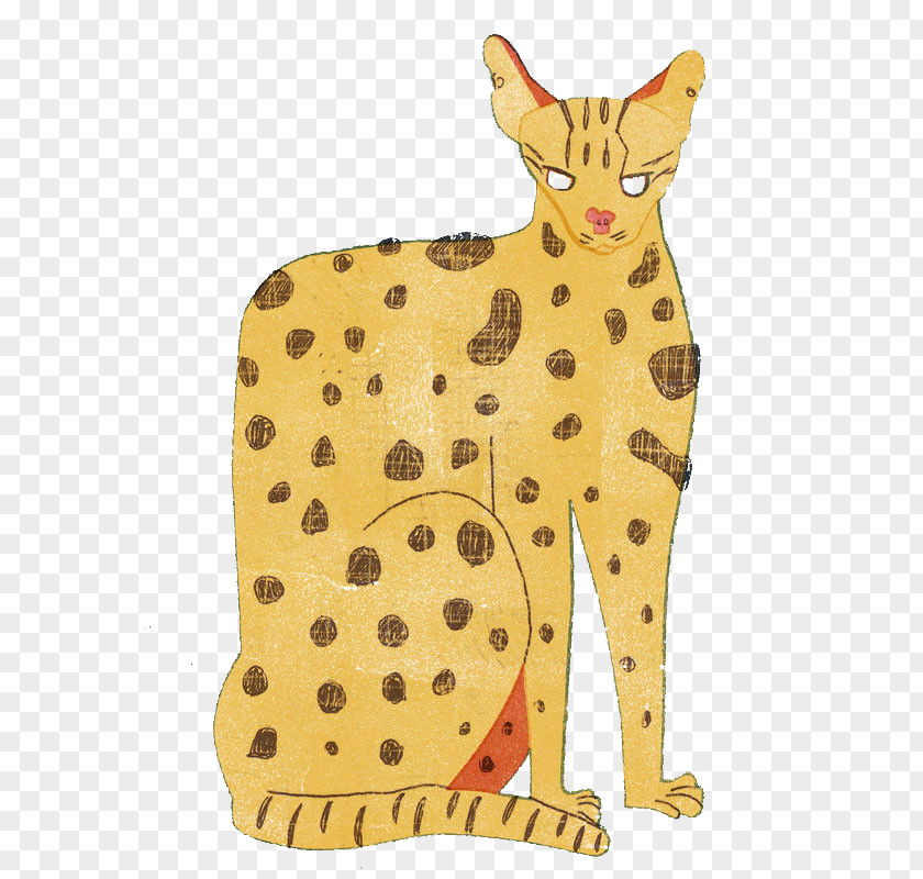 Personalized Hand-painted Leopard Pattern Whiskers Cheetah Illustration PNG
