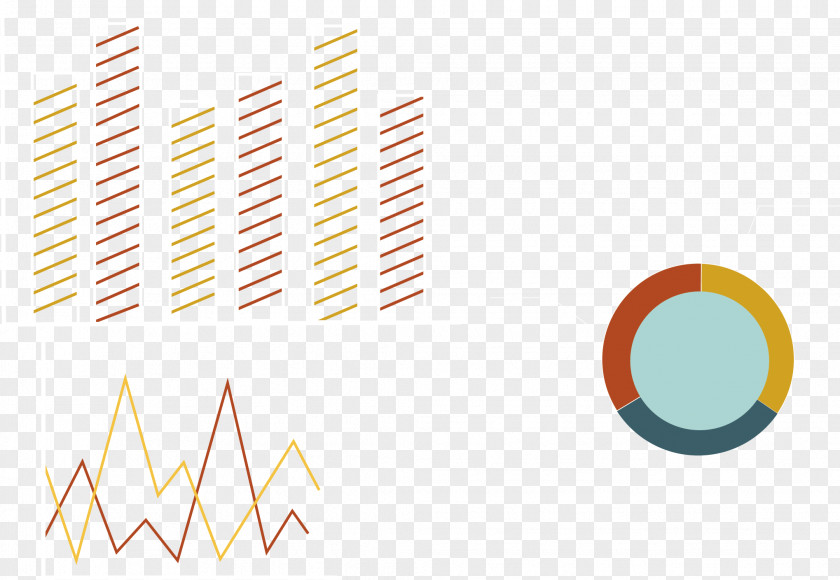 Simple Statistical Lines Brand Yellow Pattern PNG