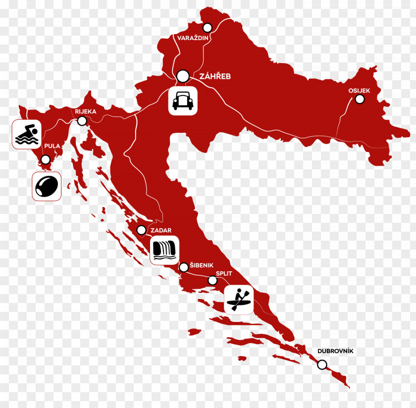 Croatia Royalty-free Vector Map PNG