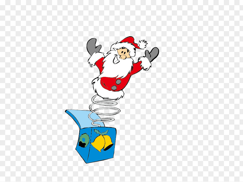 Santa Claus Gift Boxes Vector Christmas Clip Art PNG