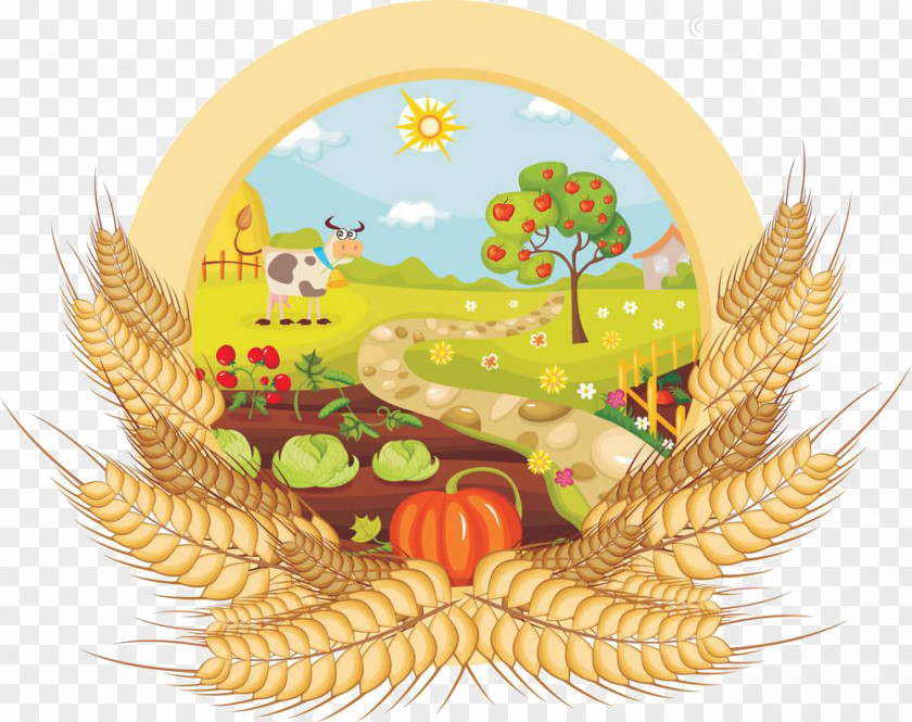 Cartoon Wheat Material Kitchen Garden Vegetable Farming Clip Art PNG