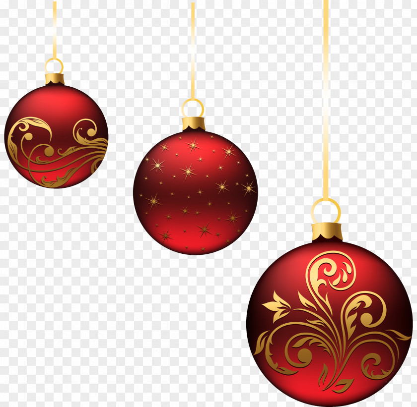 Christmas Red Balls Ornaments Picture Ornament Decoration Clip Art PNG