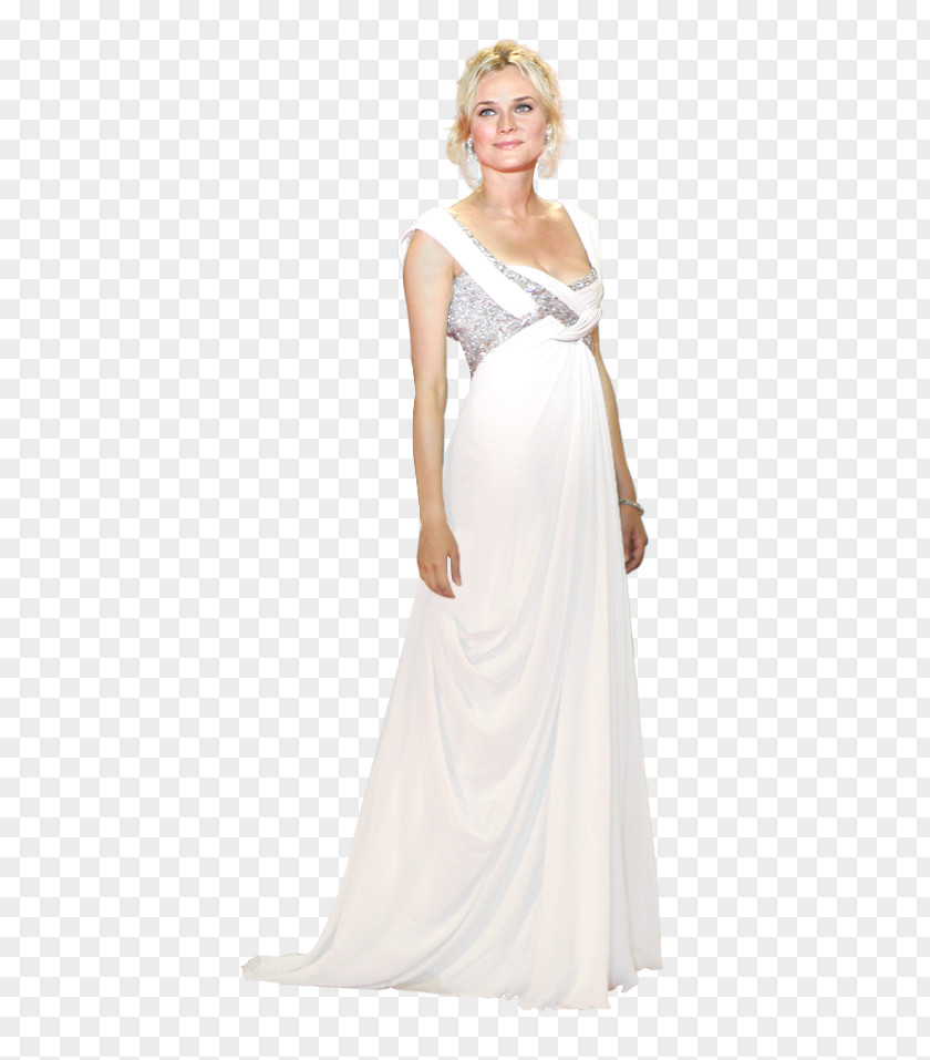 Diane Kruger Wedding Dress Shoulder Cocktail Party PNG