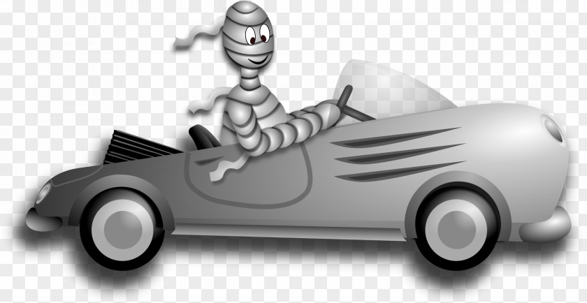 Driving Sports Car Mummy PNG