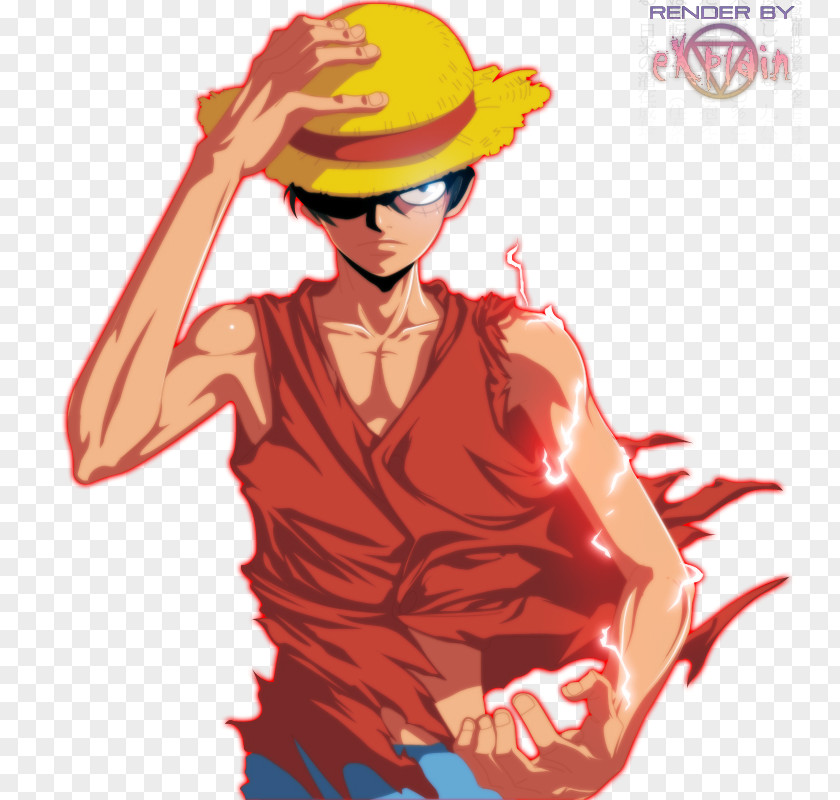 One Piece Monkey D. Luffy Rendering Animation PNG