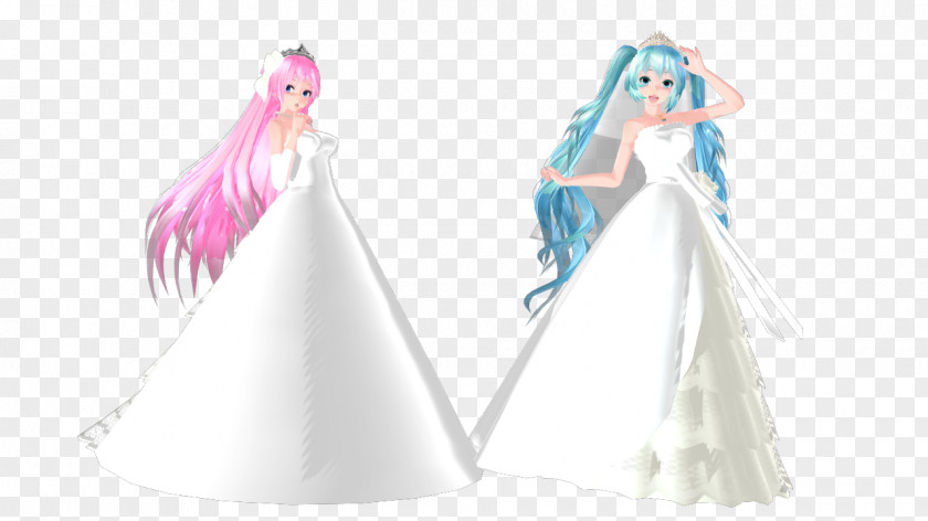 Fur Clothing Hatsune Miku Wedding Dress MikuMikuDance PNG